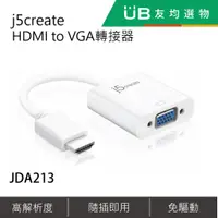 在飛比找蝦皮購物優惠-j5create HDMI to VGA轉接器-JDA213