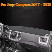 For Jeep Compass 2017-2020 Leather Car Dashboard Cover Dash Protector Mat Black (for: Jeep)