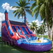6.5M Commercial Giant PVC Inflatable Dual Water Slides for Kids Birthday Party