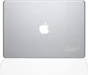 The Decal Guru Infinite Love Decal Vinyl Sticker, 12" MacBook, Silver