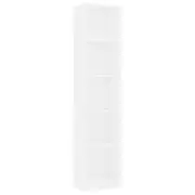vidaXL 5-Tier Book Cabinet White Engineered Wood Storage Rack Bookcase Stand