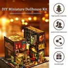 DIY Book Nook Kit 3D Wooden Puzzle Bookshelf Insert Decor with LED Light DIY☤