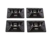 GTSE 100 Pack Black Zip Tie Mounts, 1" Adhesive Mounting Squares, Cable Tie M...