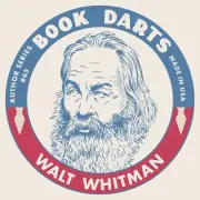 Book Darts Author Series #65, WALT WHITMAN, Book mark Line marker Archival