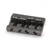 KD By AxLabs Vintage-Style Bass Bridge - 5-Screw, 4-String - Black Nickel