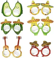 Dohia Fiesta Party Decorations Paper Eyeglasses Cinco De Mayo Paper Eyewear Avocados Cacti Peppers Photo Props D1-MXGZZYJ
