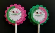 Touchdown & Tutus Gender Reveal Cupcake Toppers Set of 24