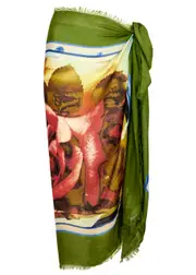 Jean Paul Gaultier Roses Printed Modal-blend Sarong - Multicoloured - One Size ONE SIZE