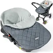 Orzbow Canopy Style Bunting Bag Weather in Car Seats and Strollers, Infant blanket warm in winter(Grey)