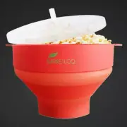 New Healthier Choices (No Oil) Silicone Microwavable Popcorn Popper With Lid