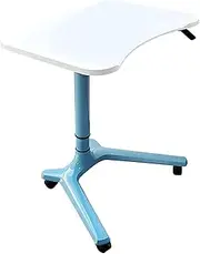 Overbed Table Adjustable Side Table Liftable Mobile Standing Desk Aluminum Alloy Overbed Bedside with Wheels Laptop Desk