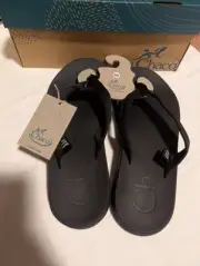 CHACO chillos flip tube black flip flop sandals size 10 NWT