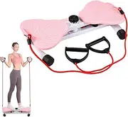 Waist Twisting Machine, Waist Twister for Women Belly Fat, Exercise Twist Boards, Noiseless Fitness Tool with Loop Resistance Bands, Home Gym Equipment for Women/Men