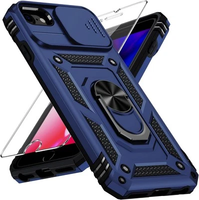 Weycolor for iPhone SE 3rd 1.Navy Blue /Slide Camera 2nd gen.Military Grade