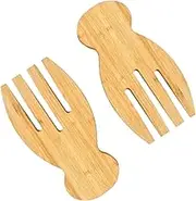 Wooden Salad Servers,Salad Hands,Wood Salad Tongs for Serving, Great for Tossing and Serving Salad, Pasta and More（2 Pcs）