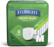 FitRight Plus Briefs, Medium, Disposable, 20ct