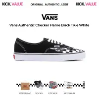 在飛比找蝦皮購物優惠-Vans 正品火焰棋盤黑白原版