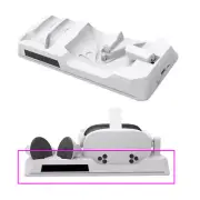 For Quest 3S VR Headset Controller Charging Dock RGB Lights Stand Base Charger