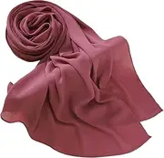 [PeacePray] Premium Long Crinkle Chiffon Hijab Scarf for Women, Soft Muslim Head Scarfs