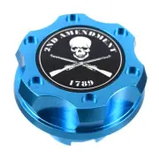 Blue 2nd Amendment Billet Anodized Oil Cap Filler Fits GM Chevy Buick Cadillac