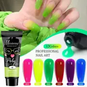 Nail Extension Gel Nail Builder Glue Soak Off UV Long Lasting Fluorescent DIY 。