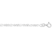 Bevilles Sterling Silver Figaro 50cm Chain