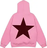 [Vamtac] Oversize Star Graphic Hoodie Y2K Casual Unisex Hooded Hip Hop Long Sleeve Pullover trendy Hoodies 2024 Outfits