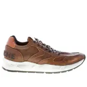 VOILE BLANCHE men shoes Vintage effect brown leather Arpolh Goat Ring sneaker