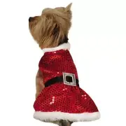 Mrs. Santa Claus Sequin Dog Dress by Zack and Zoey