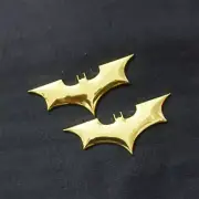 2x Golden Bat Wide Chrome Metal Emblem Decal Sticker Badge Diesel Auto 4WD Turbo