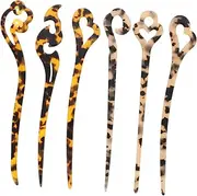 Elegant Chinese Hair Chopsticks Hair Sticks for Buns Updos Tortoise Design Random Color