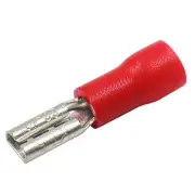 Baomain Red Female Insulated Spade 100 Wire Connector Electrical Crimp Terminal