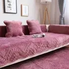 Short Plush European-style Sofa Towel Cover Solid Color Non-slip Couch Cover