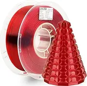 Transparent Clear PETG 3D Printer Filament, Easy to Print Clear Red PETG Filament 1.75mm, Clean Wound Dimensional Accuracy +/-0.03mm, 1KG/Spool