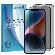 [2 Pack] Privacy Anti-Spy Full Coverage Apple iPhone 14 (6.1") Tempered Glass Premium 9H HD Screen Protectors by MEZON (iPhone 14, Privacy) – FREE EXPRESS