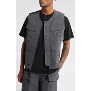 Carhartt Work In Progress Balto Water Repellent Cargo Vest in Graphite at Nordstrom, Size Large