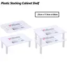 Kitchen Cabinet Organiser Rack Stacking Storage Pantry Shelf Spice Jars Holder