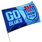 New South Wales 2025 State of Origin NSW GO Blues Game Day Flag Footy