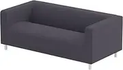 [Sofa Pro] The Klippan Loveseat Cover Replacement is Custom Made Compatible for IKEA Klippan Loveseat Slipcover, A Sofa Cover Replacement. Cover Only Polyester Dark Gray