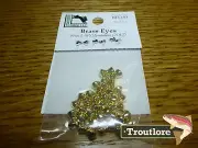 HARELINE BRASS EYES LARGE GOLD DUMBBELL - NEW STREAMER WET FLY TYING MATERIALS