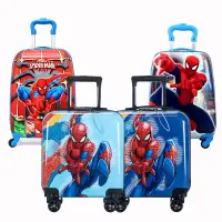 在飛比找蝦皮購物優惠-19寸蜘蛛人旅行箱萬向輪小學生登主機殼男孩拉杆箱18寸兒童行