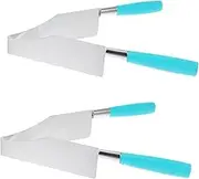 Cabilock 2Pcs Cake Cutting Tool Creative Stainless Steel Cake Tongs for Easy Portioning Serving Ergonomic Design for Home Restaurant Use Random