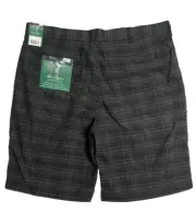 NWT Men’s Ben Hogan Performance Golf Size 36W Polyester Black Plaid Shorts V-16