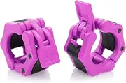 Greententljs Barbell Clip 2 inch Olympic Quick Release Pair of Locking 2-inch Pro Weight Bar Plate Locks Clamp Collar for Workout Weightlifting Fitness Training (Pink)