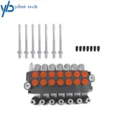 11 GPM Hydraulic Monoblock Double Acting Control Valve 7 Spool + conversion plug