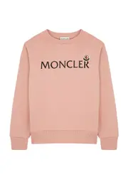 Moncler Kids Logo Cotton Sweatshirt (12-14 Years) - Pink - 14 Year + 14 YEAR +