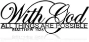 with God All Things are Possible Metal Sign Scripture Wall Art Bible Black