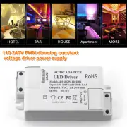 AC 110V to DC 12V 2A 24W Dimmable Transformer Power Supply LED Driver Adapter US