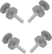 Kisangel 4pcs Pet Isolation Fence Gate Gates Threaded Rods Screw for Pressure Mounted Threaded Screw Rods Grey PVC Lagging