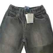 Boys Pumpkin Patch Jeans Size 3 Black Denim Turnup Cuffed Boathouse Regatta